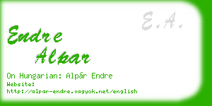 endre alpar business card